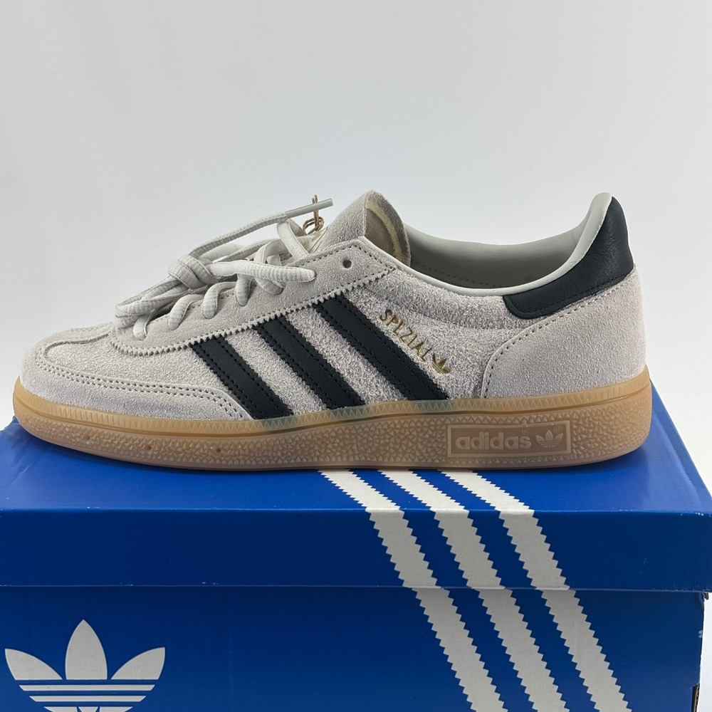 Adidas Handball Spezial Men 6.5 Grey Black Gum IH6508 New Suede Terrace Sneakers